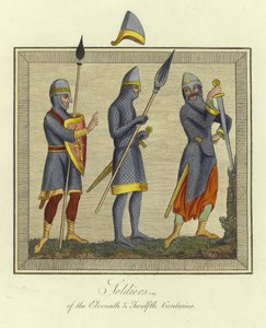 Soldados de los siglos XI y XII de English School