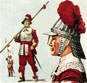 Soldados de la Compañía de Artillería Honorable de English School