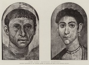 Algunas pinturas egipcias antiguas (grabado)