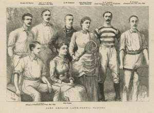 Algunos jugadores ingleses de tenis