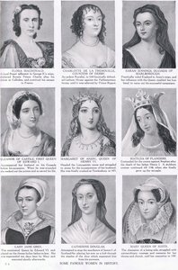 Algunas mujeres famosas en la historia, ilustración de la Historia de las Naciones de Hutchinson, c.1910