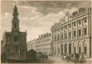 Somerset House y St Mary-le-Strand, The Strand, Londres de English School