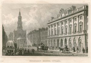 Somerset House y St Mary-le-Strand, The Strand, Londres de English School