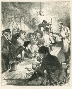 Cocina de sopa para judíos pobres en Spitalfields, Londres de English School