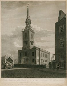 Vista sur de la Iglesia de Santa María, Islington, Londres de English School