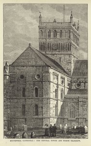 Catedral de Southwell, la Torre Central y el Transepto Norte de English School