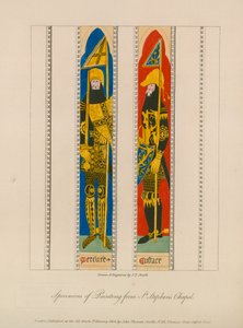 Especímenes de pintura de la Capilla de San Esteban