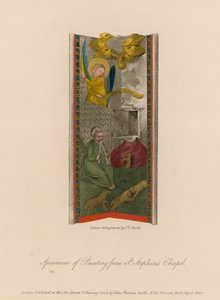 Especímenes de pintura de la Capilla de San Esteban de English School