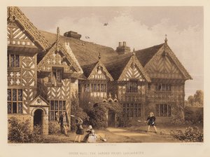 Speke Hall, Garden Front, Lancashire (aguatinta)