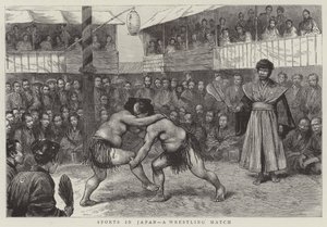 Deportes en Japón, un combate de lucha de English School