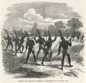 Deportes de los aborígenes australianos en Kennington Oval de English School