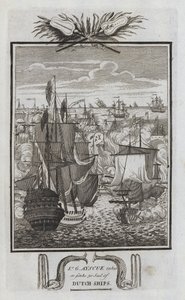 Sir G Ayscue toma o hunde 30 barcos holandeses de English School