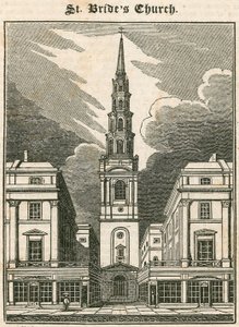 Iglesia de St Brides, Fleet Street, Londres de English School