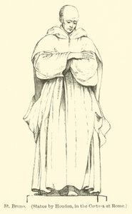 San Bruno, estatua de Houdon, en la Cartuja de Roma de English School