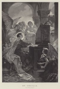 Santa Cecilia (grabado) de English School