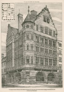 Oficinas sucursales de St James de la Alliance British & Foreign Life & Fire Assurance Company de Bartholomew Lane, Londres de English School
