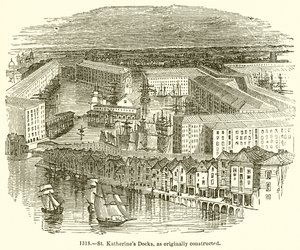 Diques de Santa Catalina, como originalmente construidos de English School