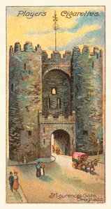 Puerta de San Lorenzo, Drogheda (cromolito) de English School