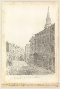 Iglesia de San Martín en 1825 de English School