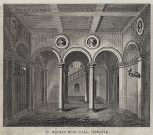 Vestíbulo del Salón de Música de St Martin (grabado)