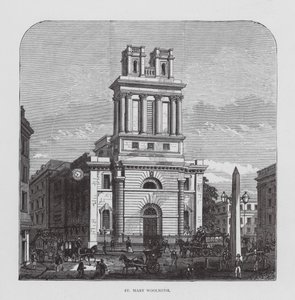 Santa María Woolnoth (litografía) de English School