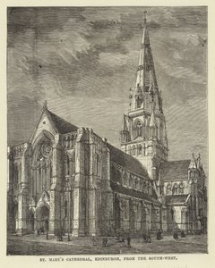 Catedral de St Mary, Edimburgo, desde el suroeste de English School