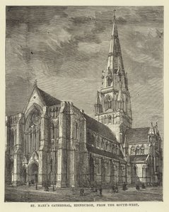 Catedral de St Mary, Edimburgo, desde el suroeste de English School