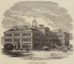 Hospital de Santa María, Paddington (grabado) de English School