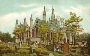 Iglesia de San Nicolás, Great Yarmouth (litografía en color)