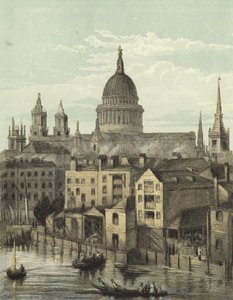 Catedral de San Pablo, Vista del Frente Sur desde el Puente de Southwark de English School