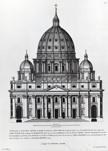San Pedro, Roma, grabado por C. Campbell de English School