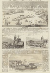 San Petersburgo en 1706 y 1856