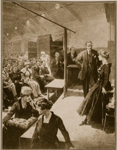 Actuación teatral para soldados cegados en la guerra de English School