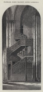 Escalera, transepto norte, Catedral de Rouen