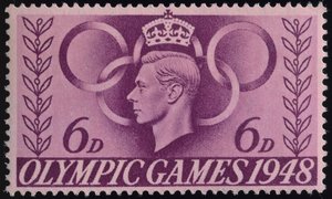 Sello conmemorativo de los Juegos Olímpicos de Londres 1948 de English School