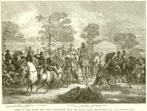 Inicio de la expedición de Burke y Wills desde el Royal Park, Melbourne de English School