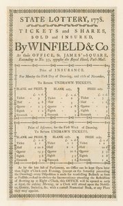 Lotería estatal, 1778 de English School