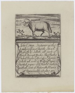 Tarjeta comercial de papelería, John Comyn