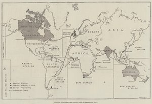 Estaciones, Astilleros y Puertos de Carbón de la Marina Británica