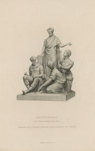 Estatua que representa la Ingeniería que adorna el Albert Memorial