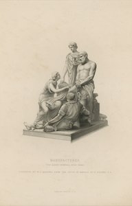 Estatua que representa las Manufacturas que adorna el Albert Memorial