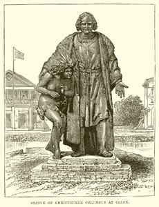 Estatua de Cristóbal Colón en Colón de English School