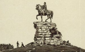 Estatua de Jorge III, Windsor (litografía) de English School