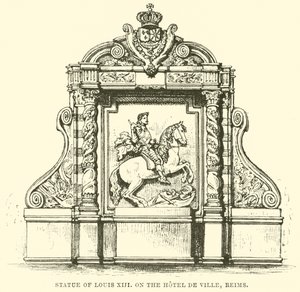 Estatua de Luis XIII, en el Hotel de Ville, Reims de English School