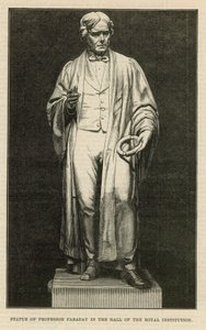 Estatua del Profesor Faraday en el salón de la Royal Institution de English School