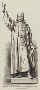 Estatua de Richard Baxter, el divino puritano, en Kidderminster (grabado) de English School
