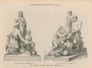 Estatuas que representan la Agricultura y las Manufacturas de English School