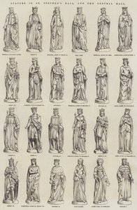 Estatuas en el Salón de San Esteban y el Salón Central de English School