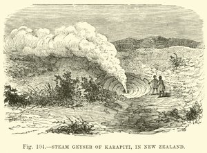 Géiser de vapor de Karapiti, en Nueva Zelanda