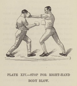 Parada para golpe de cuerpo con la mano derecha (grabado) de English School